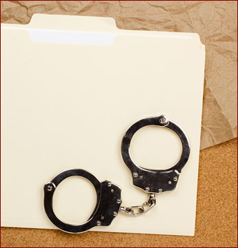 Handcuffs and a Folder Handcuffs and a Folder